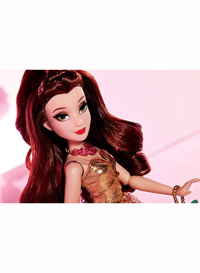 Princess Style Series Belle Doll In Contemporary Style With Purse & Shoes