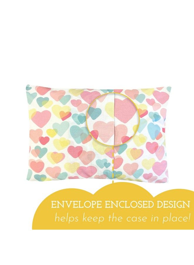 Toddler Pillowcase 13 X 18 100% Cotton & Hypoallergenic (Hearts)
