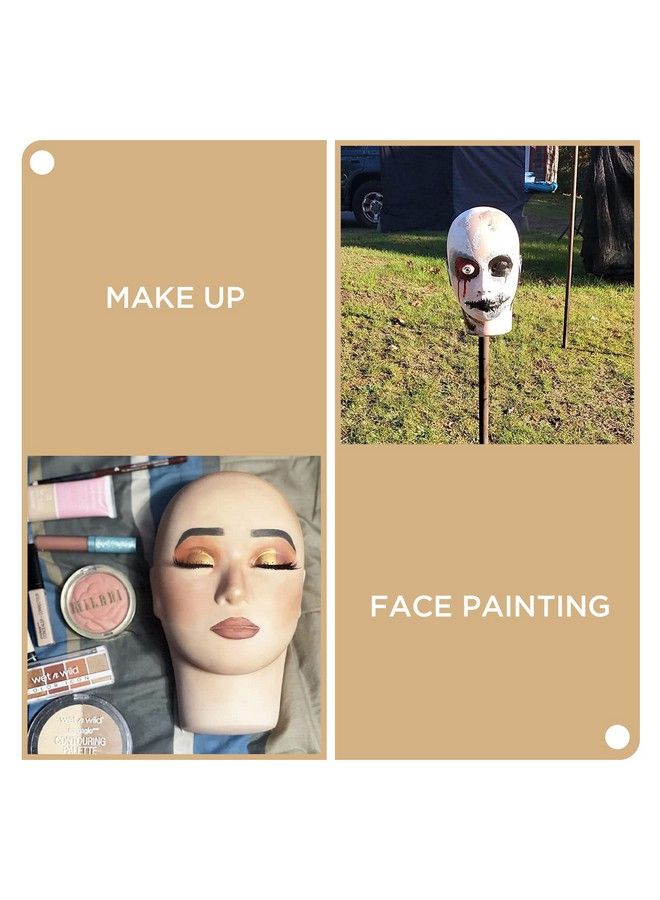 Lash Mannequin Head Practice Training HeadMake Up And Lash ExtentionCosmetology Doll Face HeadSoftTouch Rubber Practice HeadEasy To Clean By Skincare Essential Oil.