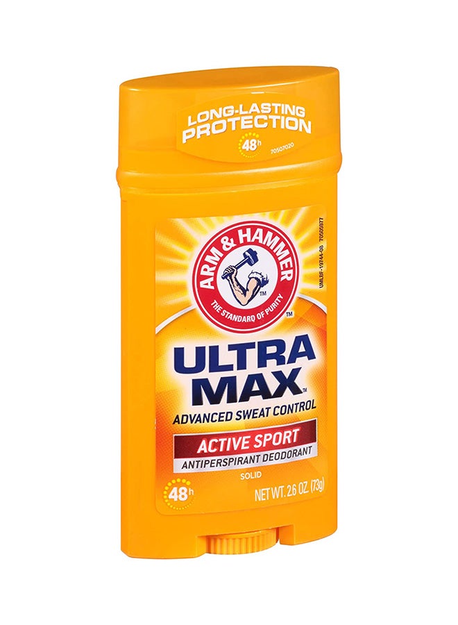 Ultramax Active Sport Solid Antiperspirant Deodorant Yellow 73grams