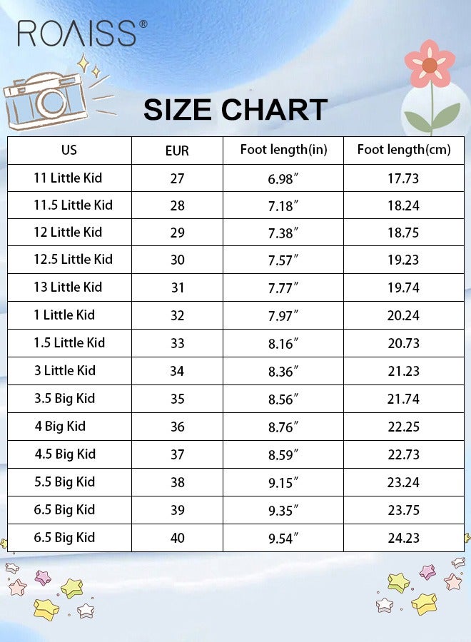 Kids Unisex Casual Sports Star Pattern Versatile Swivel Button Thick-Soled Sneakers