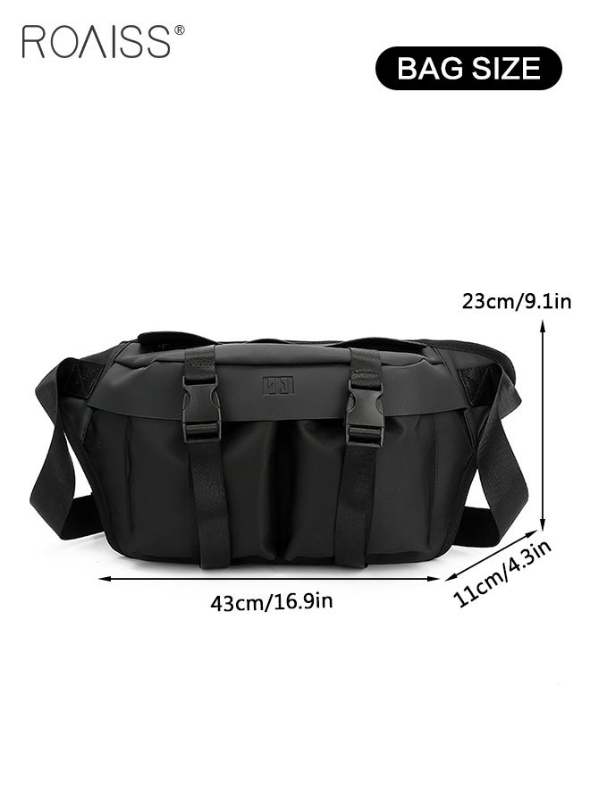 Waterproof Sports Chest Bag For Men And Women Daily Outdoor Sports Commuting Shoulder Bag Adjustable Shoulder Strap Fashionable Casual Waist Bag