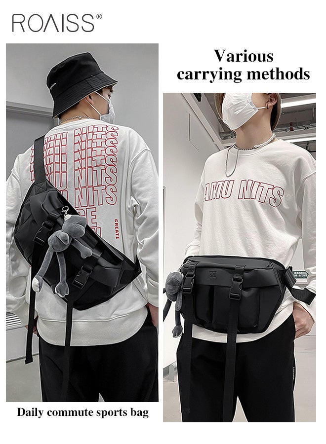 Waterproof Sports Chest Bag For Men And Women Daily Outdoor Sports Commuting Shoulder Bag Adjustable Shoulder Strap Fashionable Casual Waist Bag