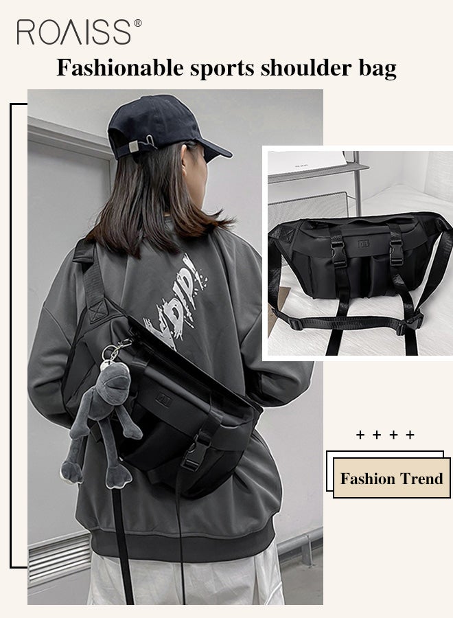 Waterproof Sports Chest Bag For Men And Women Daily Outdoor Sports Commuting Shoulder Bag Adjustable Shoulder Strap Fashionable Casual Waist Bag