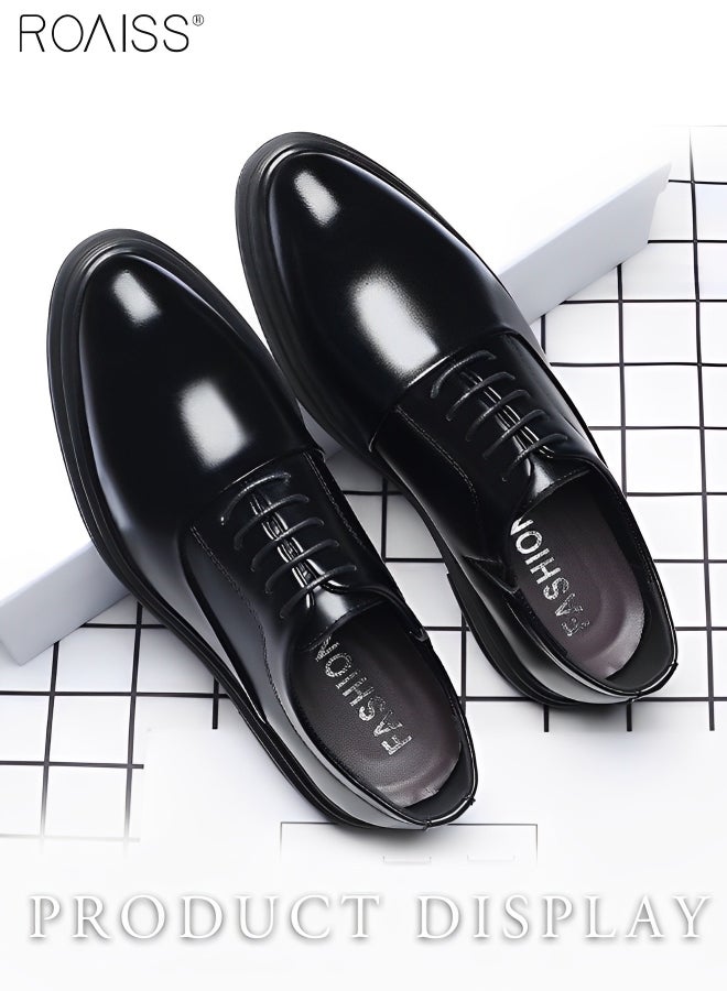 Men's Business Formal Occasions Leather Shoes Non Slip Patent Leather Buckle Sole Shoes Work Wedding Business Trip Men's Formal Occasion Leather Shoes