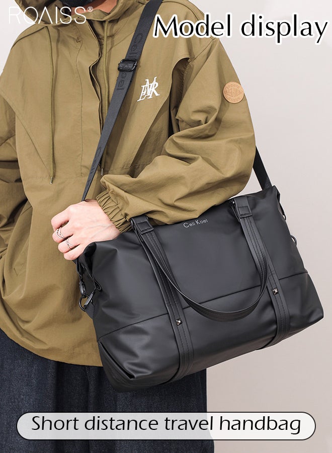 Large Capacity Lightweight Short Travel Tote Bag Adjustable Detachable Shoulder Strap Fitness Crossbody Bag Waterproof Multi-Pocket Shoulder Bag