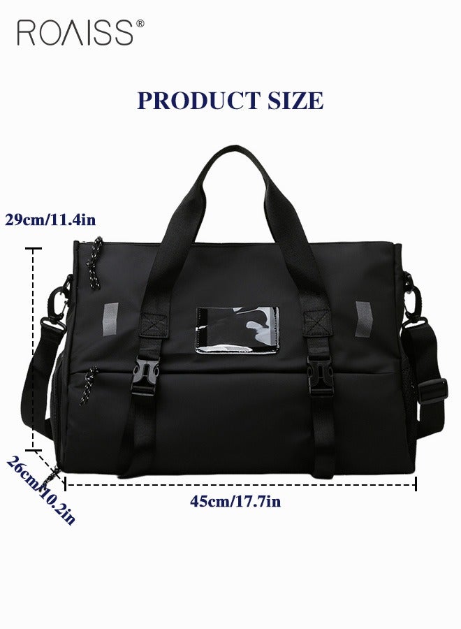 Large Capacity Travel Fitness Bag Independent Shoe Compartment Dry Wet Separation Sports Bag Adjustable And Detachable Shoulder Strap Luggage Bag