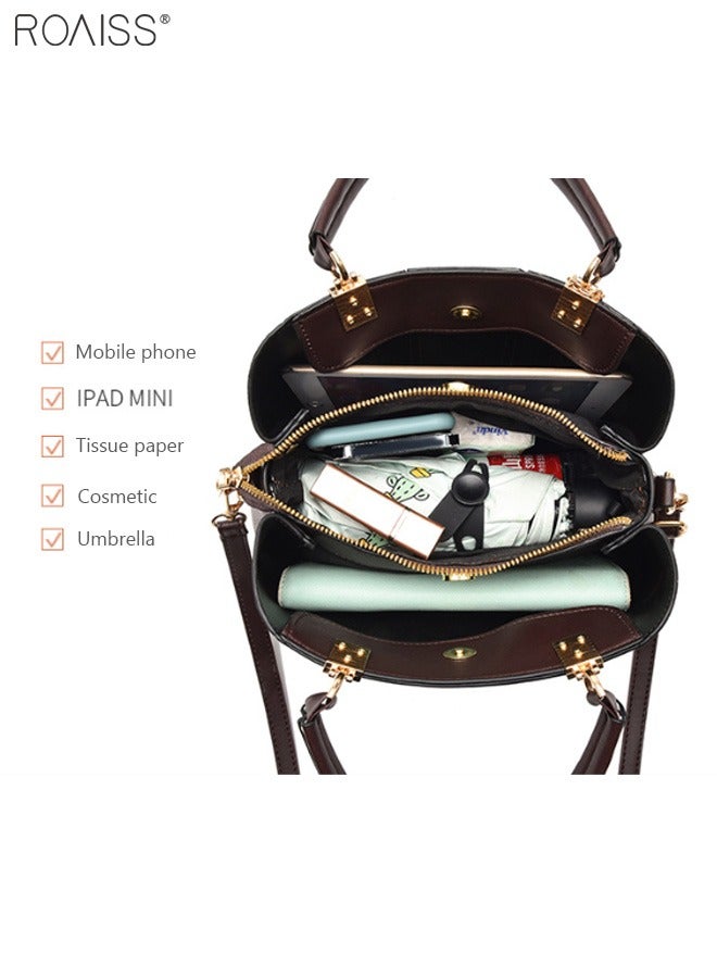 Women's Fashionable Checkered Crossbody Bag Pu Leather Handbag With Exquisite Pendant Accessories