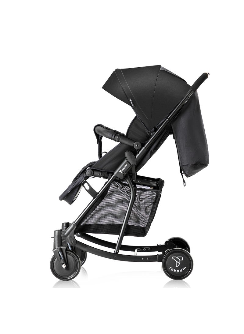 Teknum Stroller With Rocker with Blue Fashion Diaper tote Bag- Black