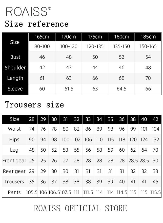 Men's Slim Fit Suit Set, One Button Solid Blazer Jacket and Pants Business Wedding Party Pantsuit