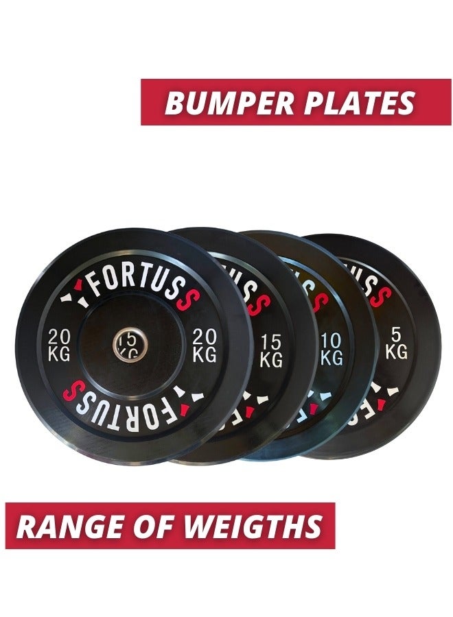Olympic Bumper Plates 20 Kg - Single (1 Pc) | Low Bounce Weight Bumper Plates For Strength Training