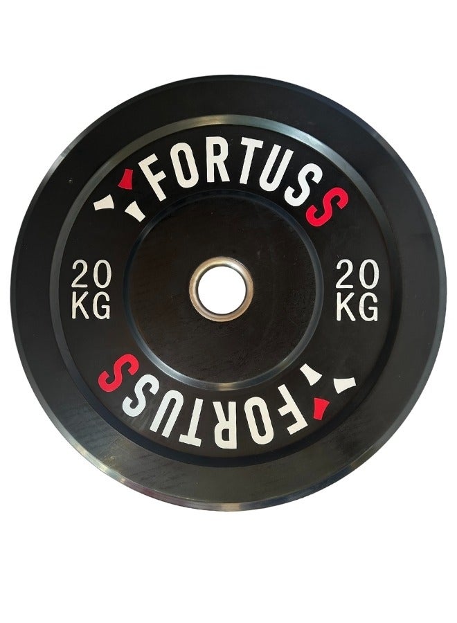 Olympic Bumper Plates 20 Kg - Single (1 Pc) | Low Bounce Weight Bumper Plates For Strength Training