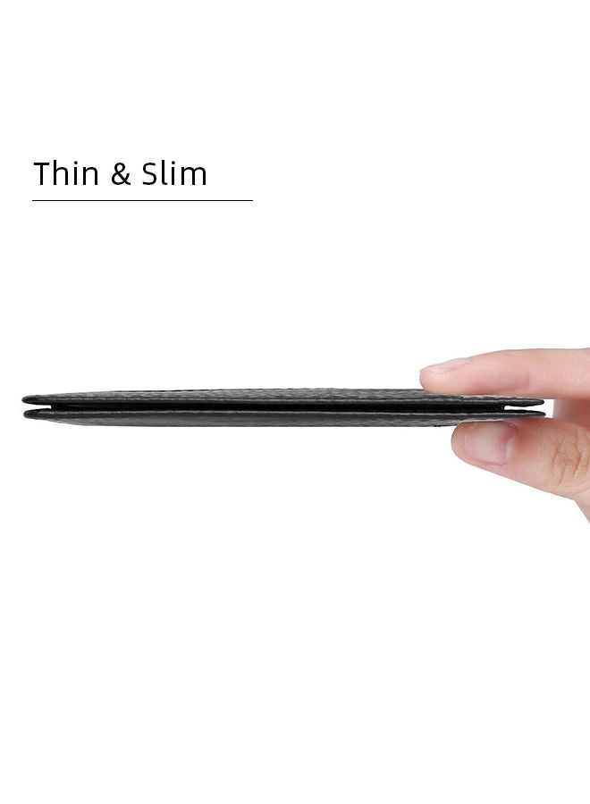 Men Minimalist Slim Card Holder Genuine Leather Card Wallet Slim Line Thin Mini Small Rfid Passport Id Card Holder Male