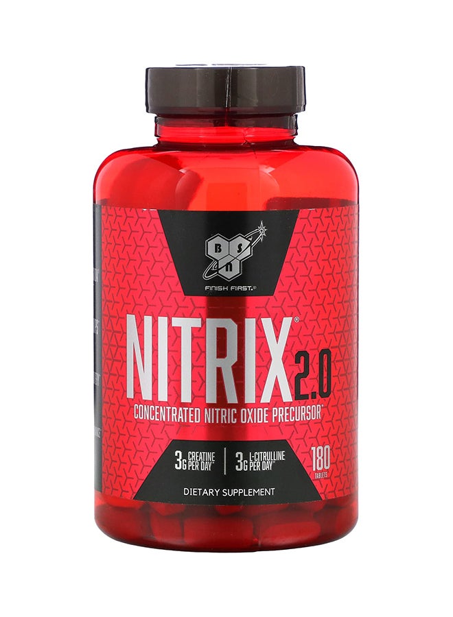 Nitrix 2.0, Concentrated Nitric Oxide Precursor, 180 Tablets