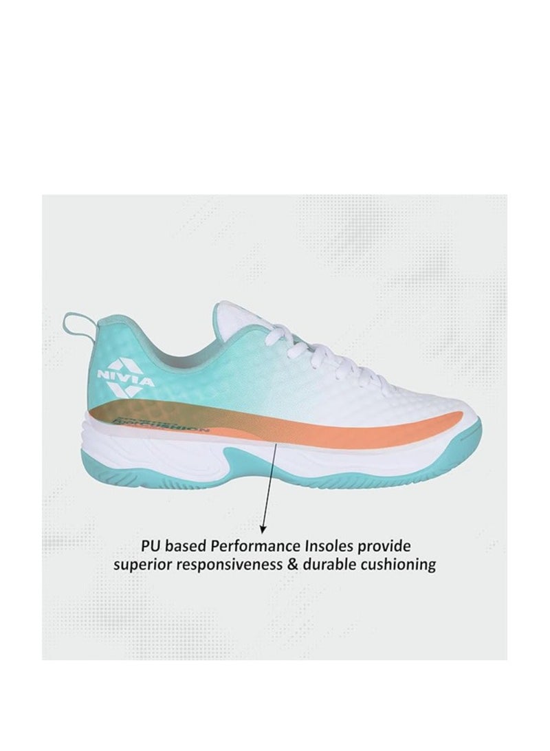 Nivia Power Smash Non-Marking Tennis Shoes | Lightweight | More Stability and Better Agility | Suitable for Indoor Tennis/Squash/Table Tennis/Basketball & Padel