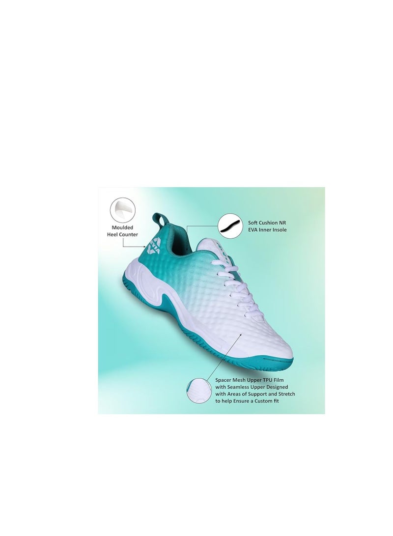 Nivia Power Smash Non-Marking Tennis Shoes | Lightweight | More Stability and Better Agility | Suitable for Indoor Tennis/Squash/Table Tennis/Basketball & Padel