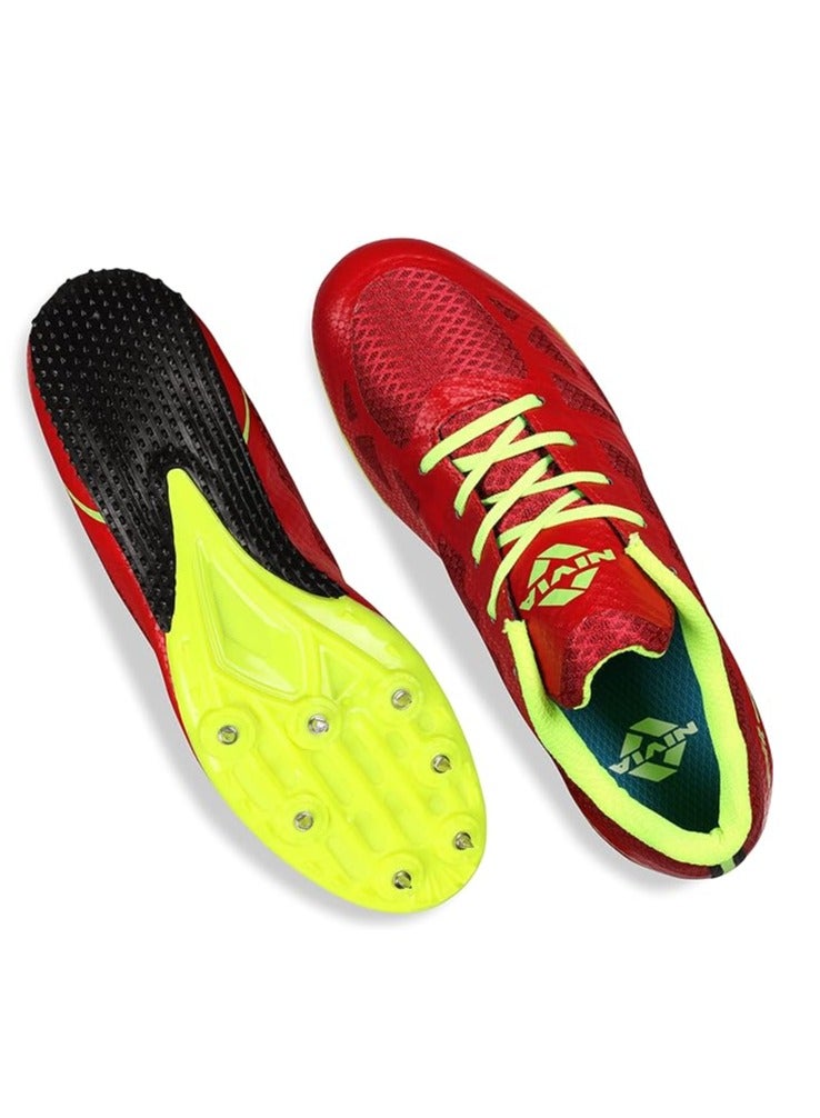 Running Spikes Spirit Track And Field Shoes | Size : 11UK / 12US / 45EU | Lace Up | Material : Rubber,Mesh,EVA | Lightweight