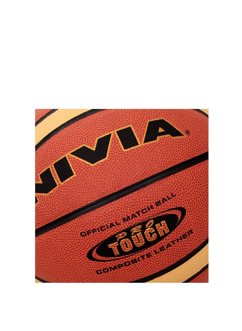 Pro Touch Basketball | Size : 7 | Material: Faux Leather | 14 Panel | Superior Grip & Control
