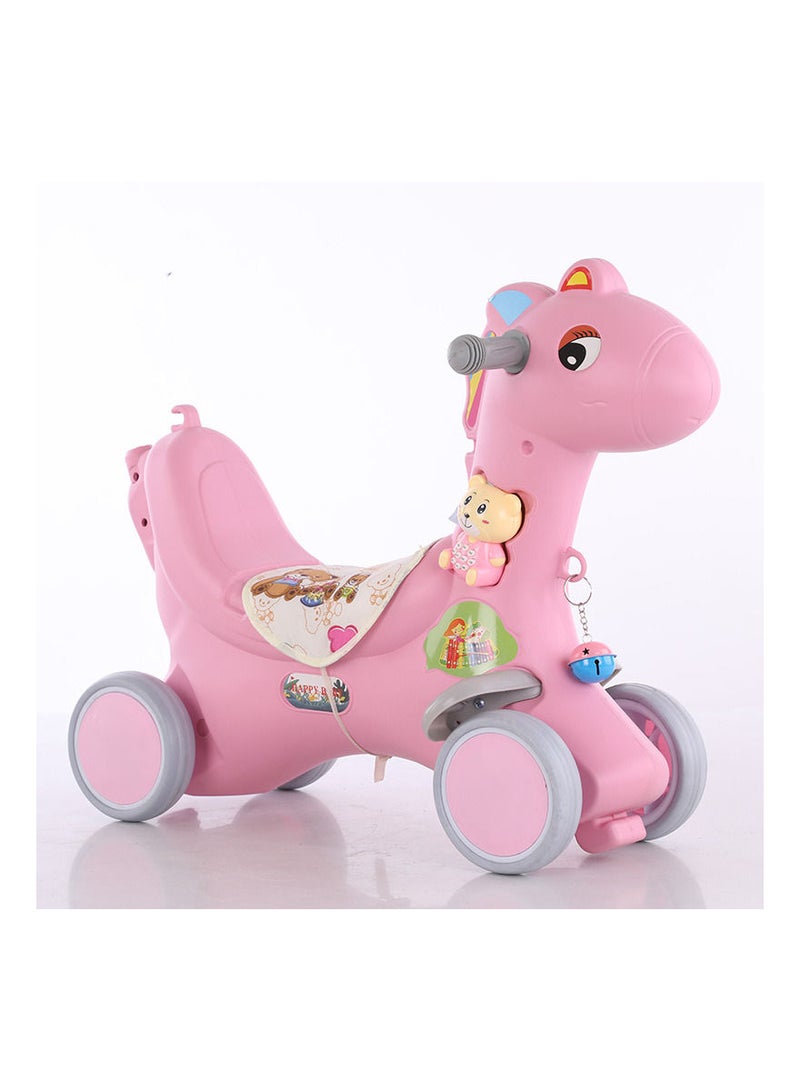 Rocking Horse 3 IN 1 Baby Rocking Horse Ride On Toys for Toddler 1-6 Years Balance Bike Toys for Balance Bike with 4 Silence Wheels with Sunshade