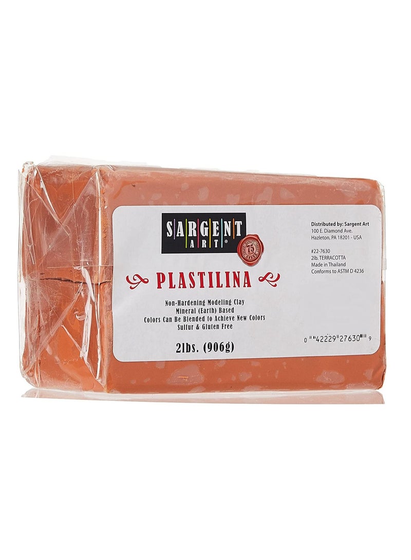 Plastilina Modeling Clay 2-Pound Terra Cotta