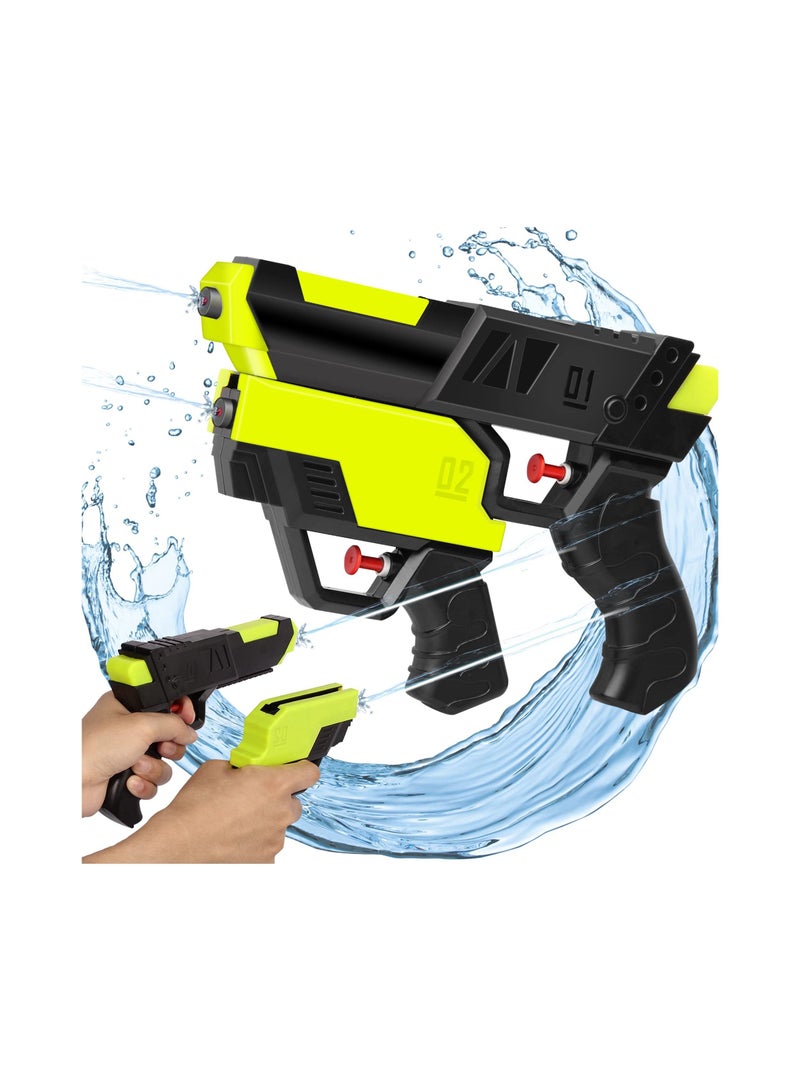 SYOSI 2 in 1 Squirt Guns, Manual Water Guns, Powerful Pool Water Gun Toys for Kids, Ages over 12, Green Space