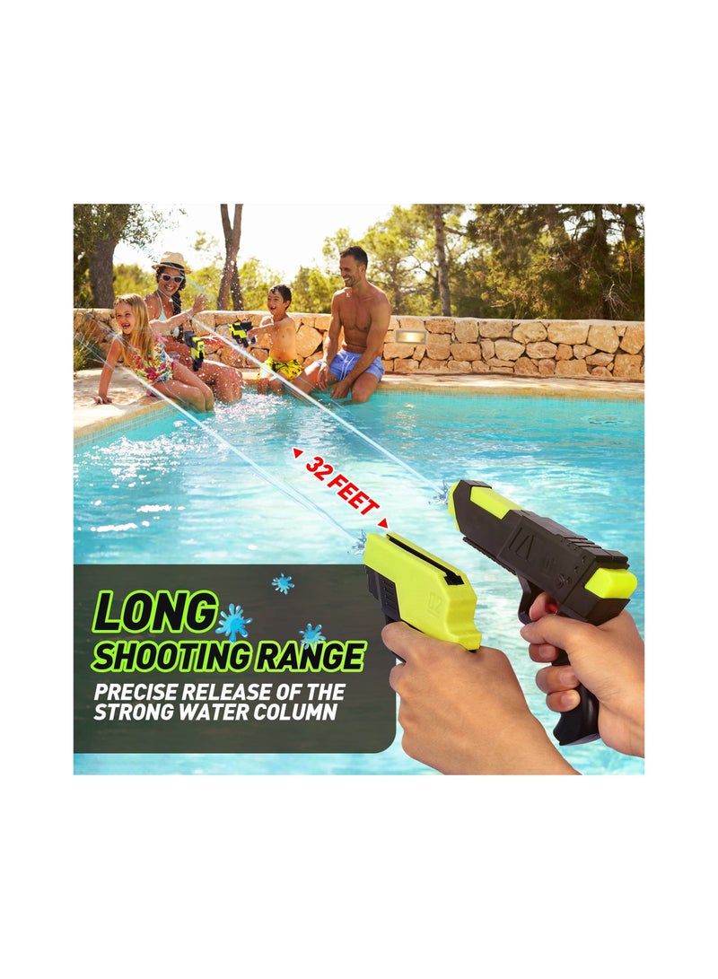 SYOSI 2 in 1 Squirt Guns, Manual Water Guns, Powerful Pool Water Gun Toys for Kids, Ages over 12, Green Space