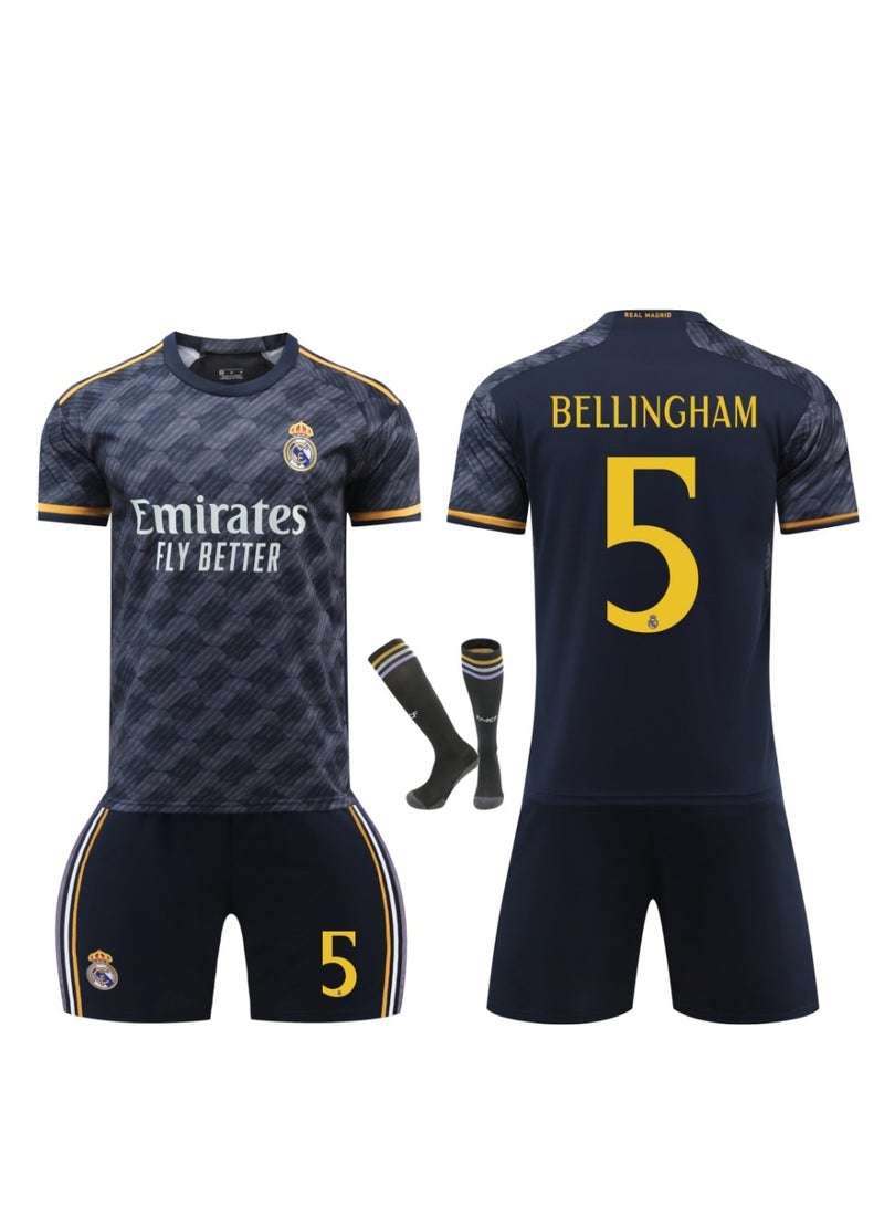 Real Madrid Bellingham No. 5 Football Jerseys Kids Soccer Shirt Sportswear Suit