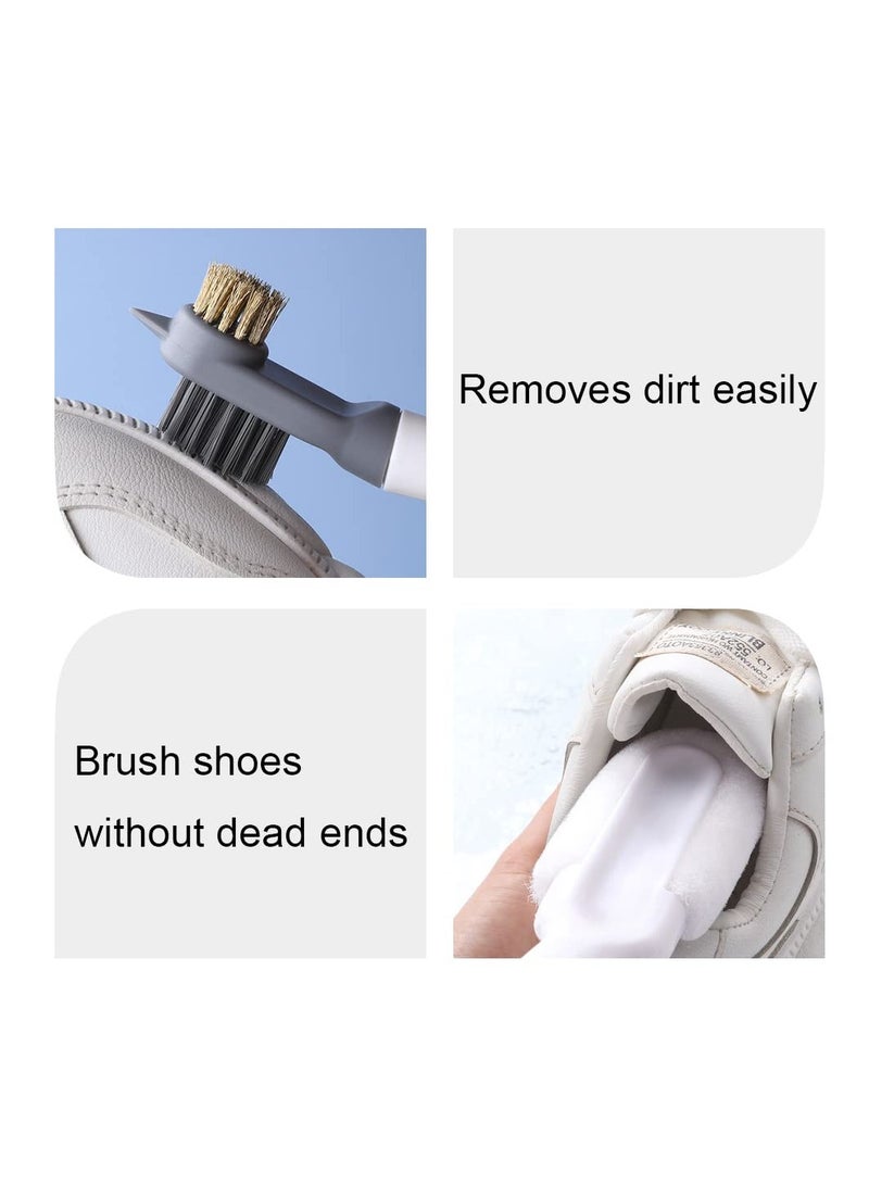 SYOSI Double-Headed Shoes Cleaning Shoe Brush, Multifunctional Shoe Cleaner Brush for Sneakers Leather Boots Shoes