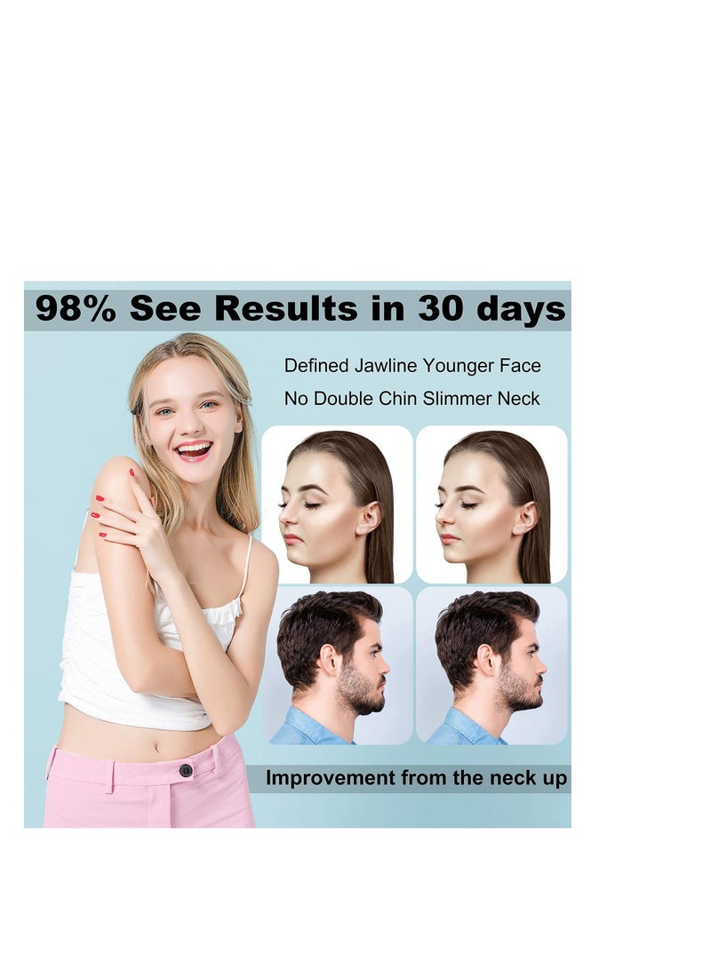 Jaw Exerciser Chin Workout Ball Exercise Trainer Mouth Strap Chisel Shaper for Men Women Neck Cheek Double Chin Shape Younger Face Tone Slim Stress Facial Excerciser