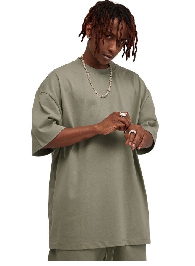 Men's Casual Oversize Crew Neck T-shirt and Short Set