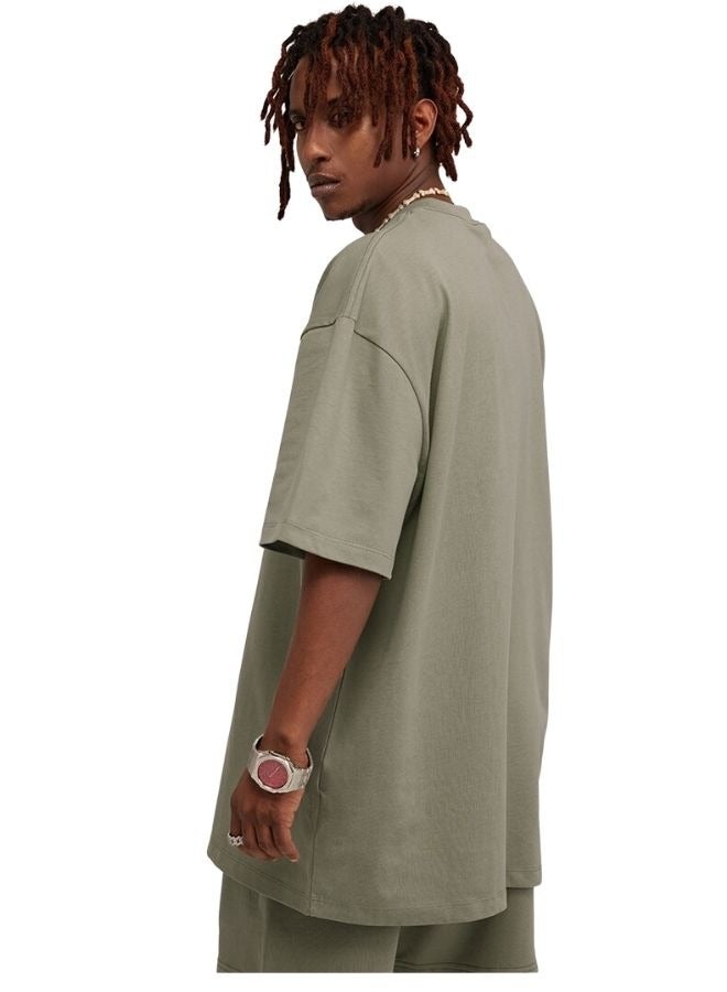 Men's Casual Oversize Crew Neck T-shirt and Short Set