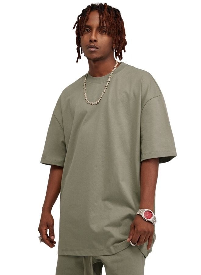 Men's Casual Oversize Crew Neck T-shirt and Short Set