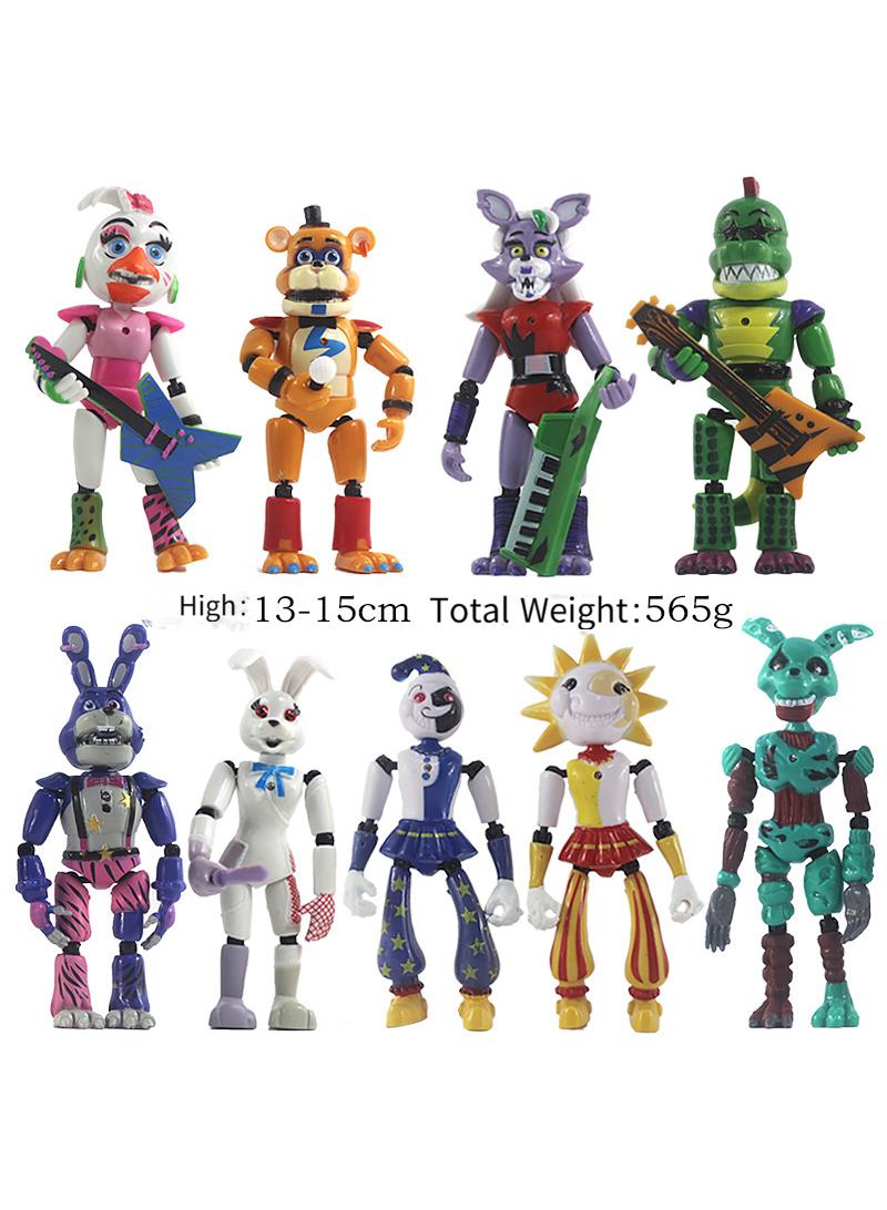 9 Pcs Five Nights At Freddy's Toy Set Ideas Toys Battle Horror Game Model Ideas Toys Gifts for Adult & Kids