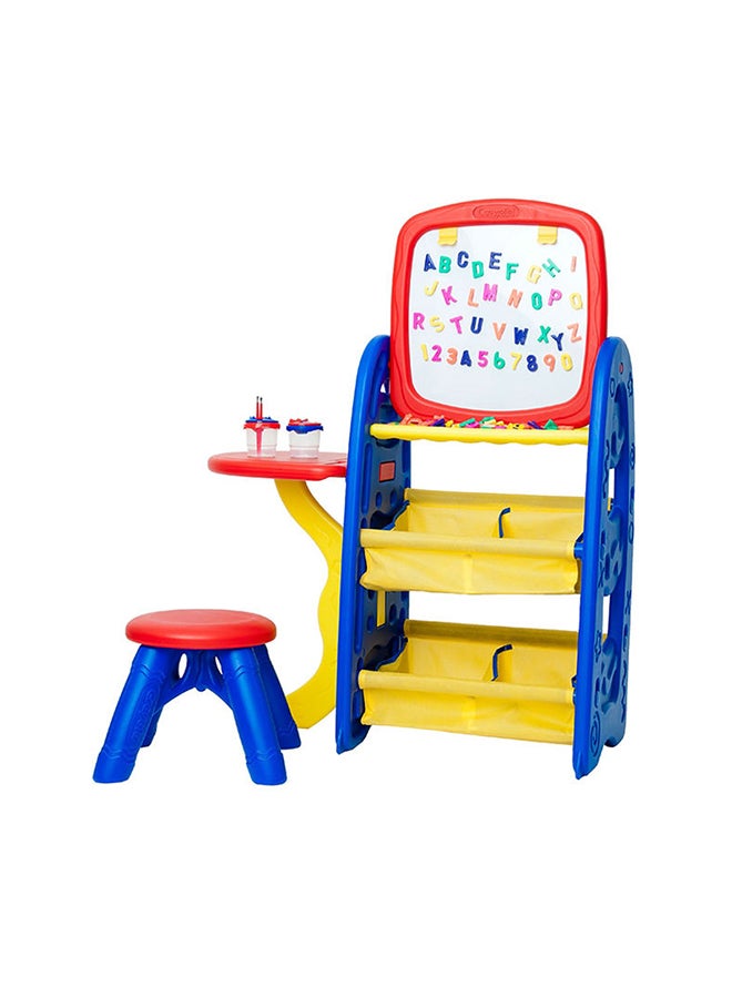 Double-Sided Easel With A 6-In-1 Creativity Center Board 76x18x42cm