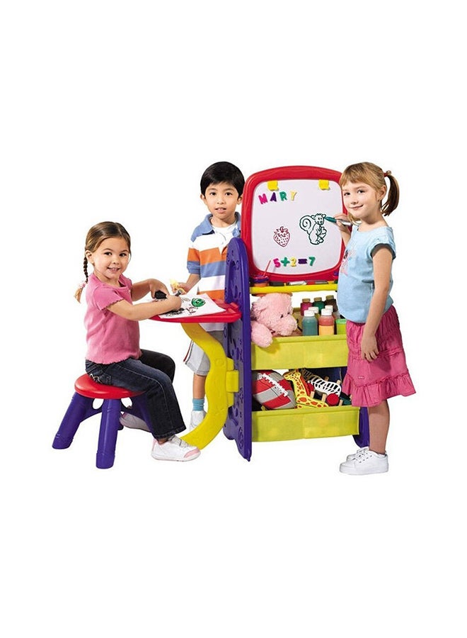 Double-Sided Easel With A 6-In-1 Creativity Center Board 76x18x42cm