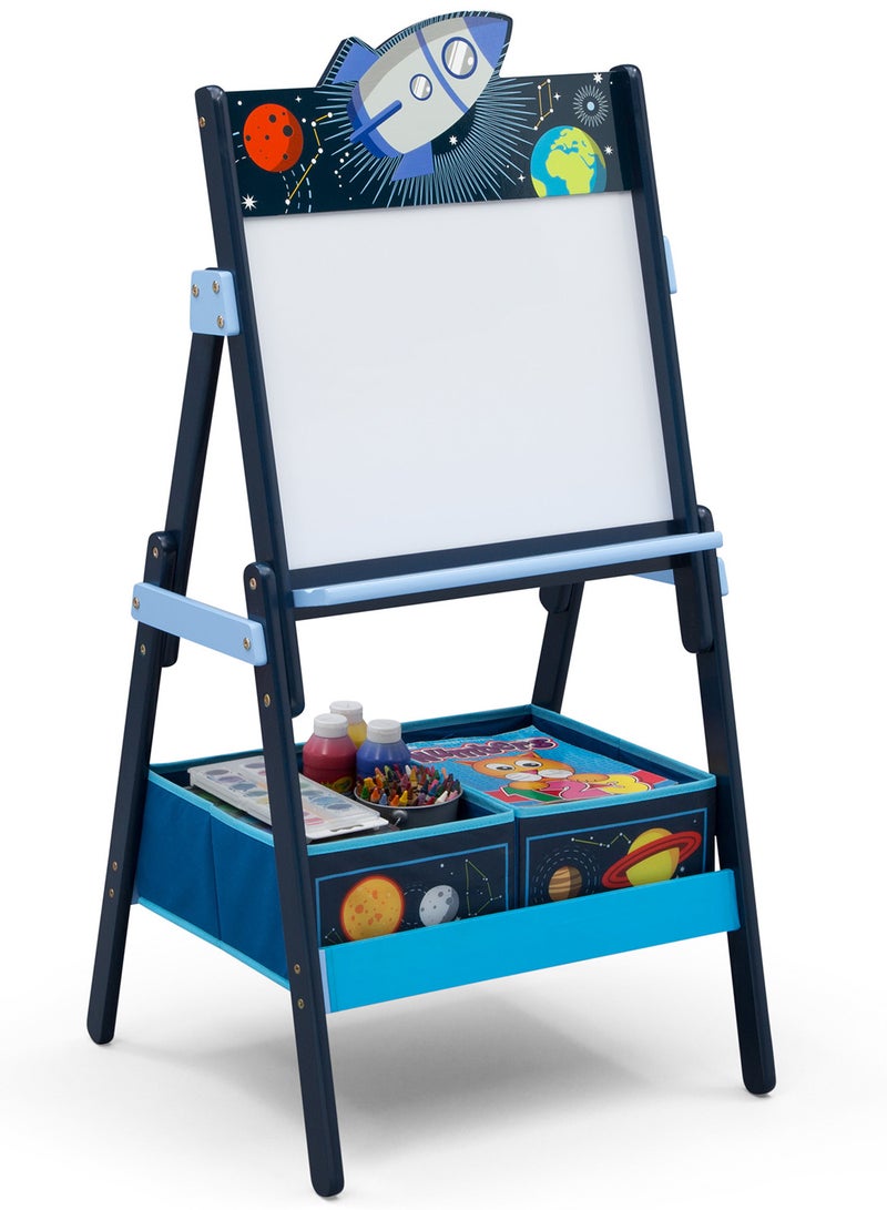 Space Adventures Wooden Activity Easel With Storage