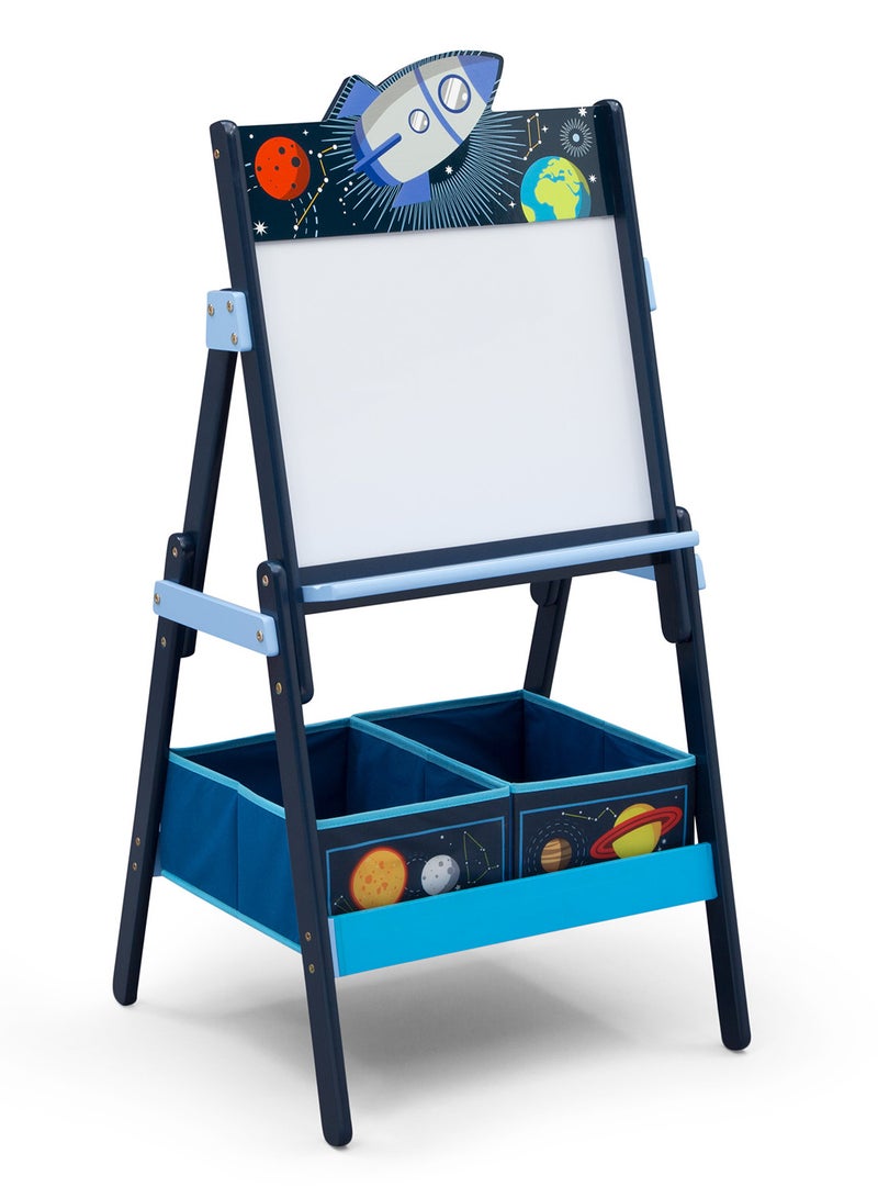 Space Adventures Wooden Activity Easel With Storage
