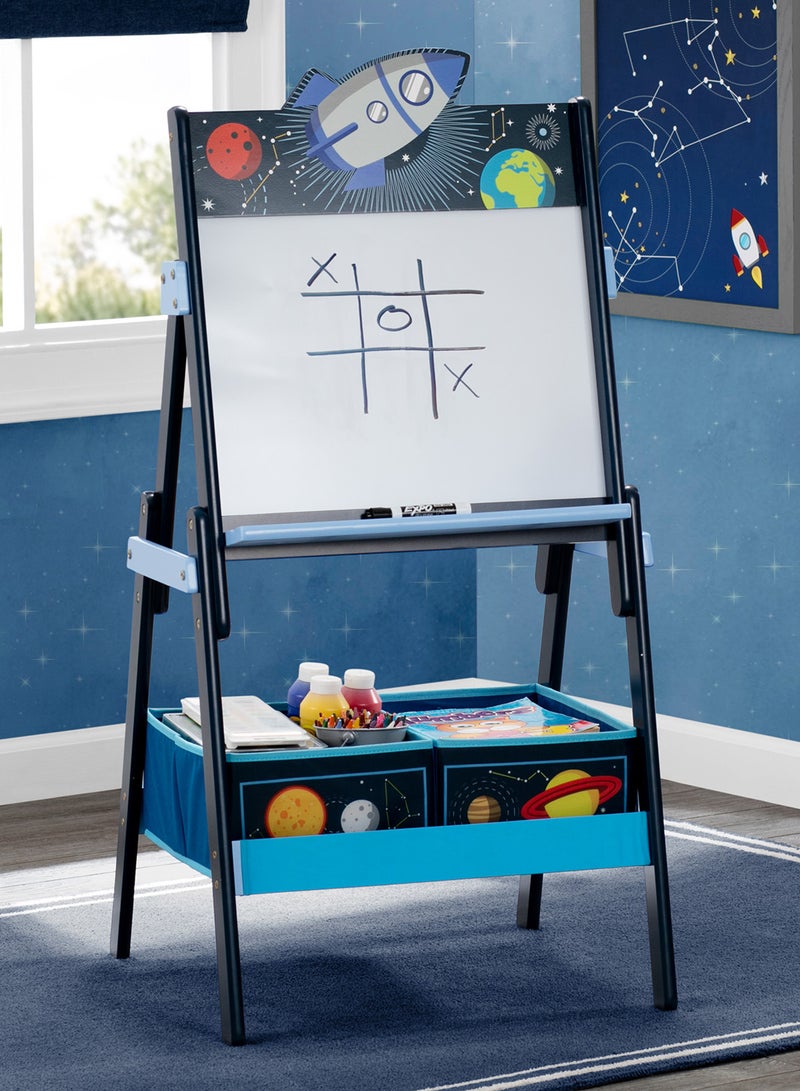 Space Adventures Wooden Activity Easel With Storage