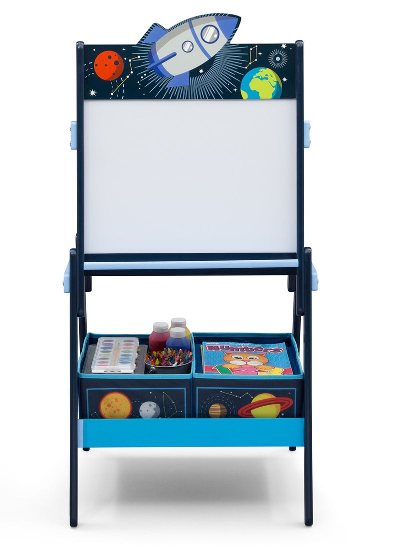 Space Adventures Wooden Activity Easel With Storage