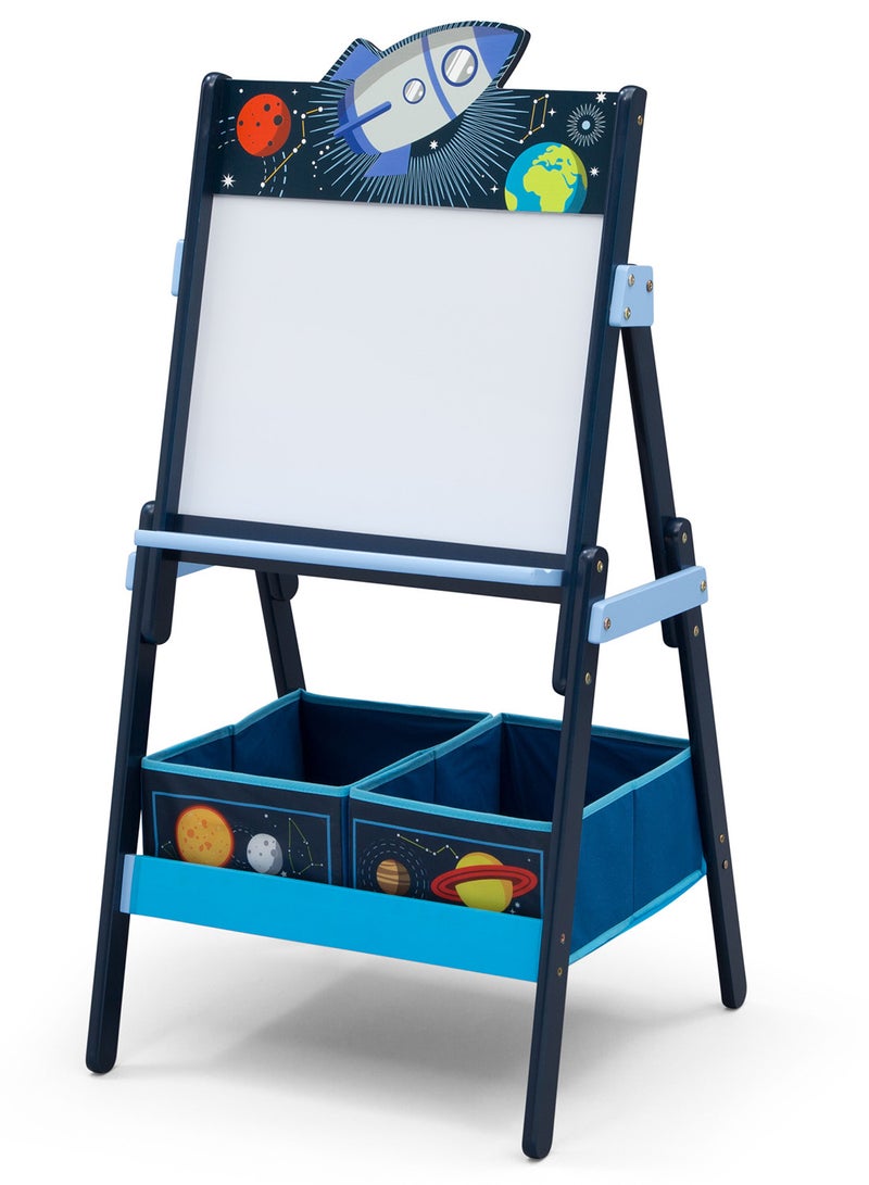 Space Adventures Wooden Activity Easel With Storage