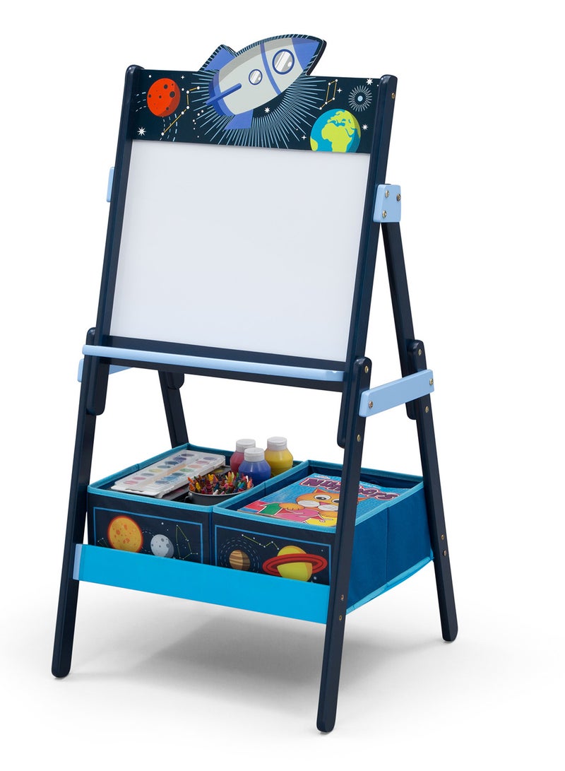 Space Adventures Wooden Activity Easel With Storage