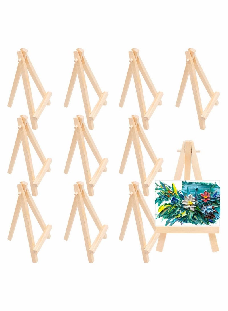 Mini Wooden Easel Desktop Small Easel Wooden Photo Frame Tripod Digital Oil Painting Display Mini Easel Advertising Display Stand 10 Pieces