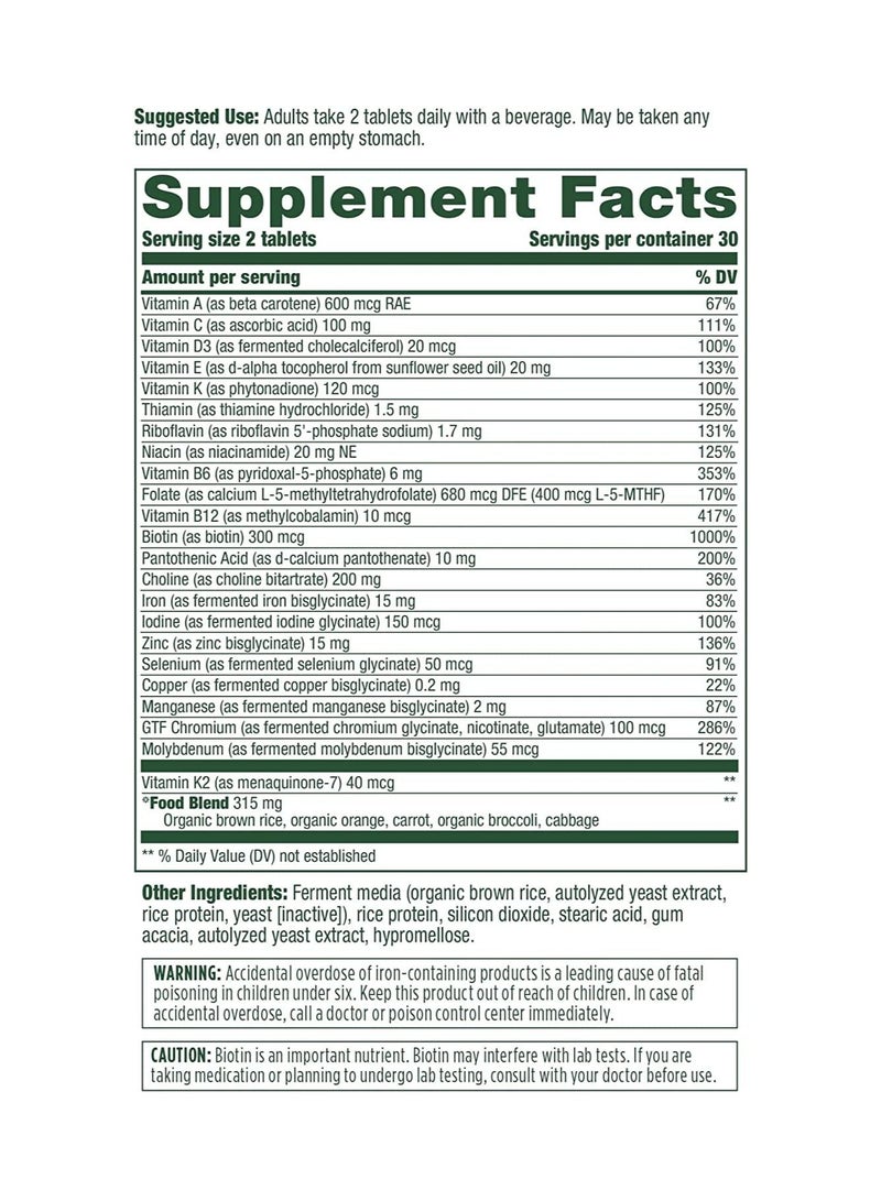 Women s Advanced Multivitamin For Brain Health, Immune Support, Bone Health Dietary Supplement - 60 Tablets, 30 Servings