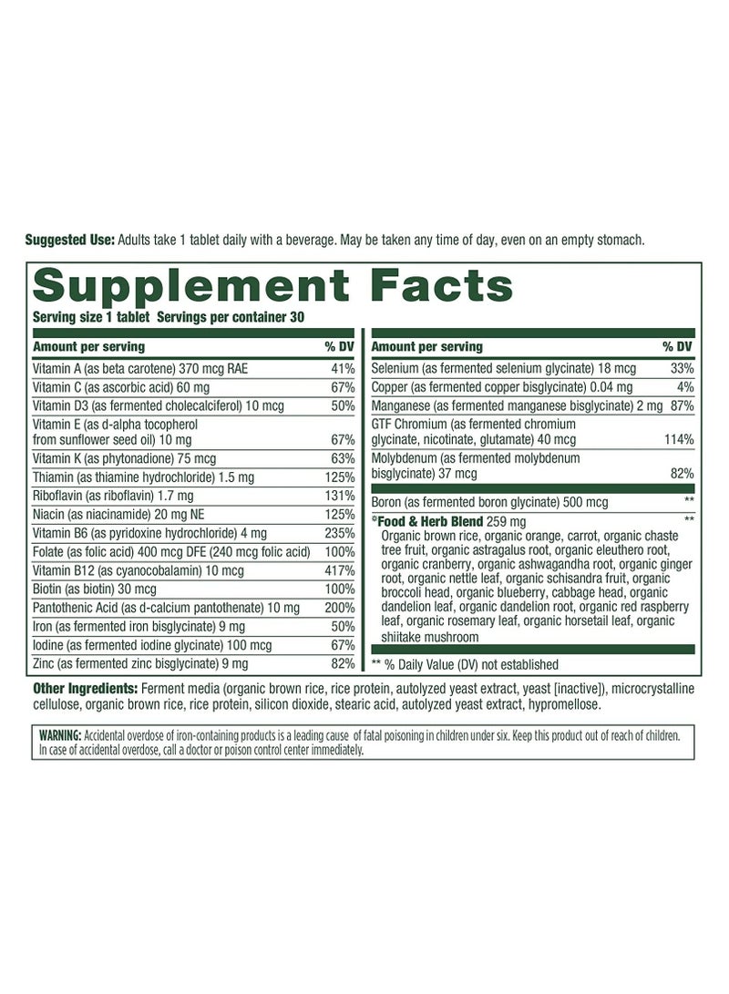 MegaFood Women's One Daily - Multivitamin Immune supports  Bone Heakth Energy Metabolism Dietary Supplement 30 Tablets / 30 Servings
