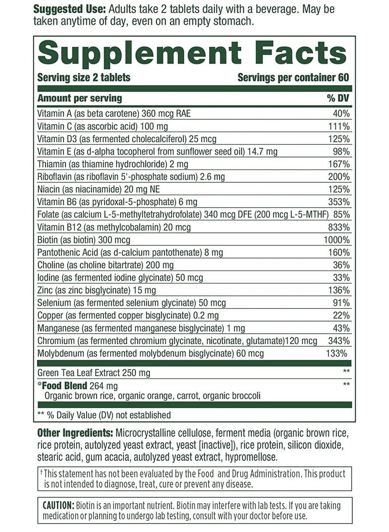MegaFood Women's 55+ Advanced Multivitamin,Supports healthy aging,brain and bone health - 20 Natrients Including Choline  - 120 Tablets (60 Servings)