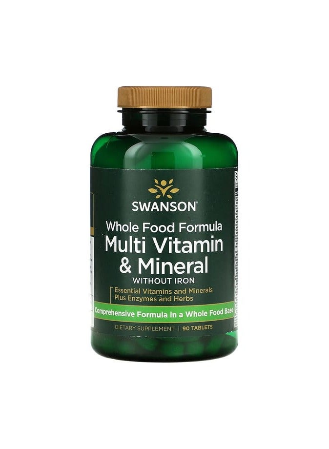 Whole Food Formula, Multi Vitamin & Mineral, 90 Tablets