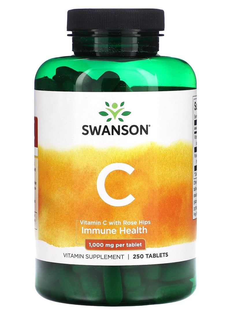 Vitamin C With Rose Hips, 1,000 mg, 250 Tablets