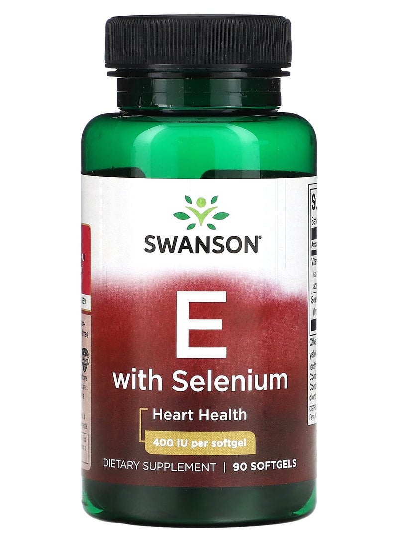 Vitamin E with Selenium, 400 IU, 90 Softgels