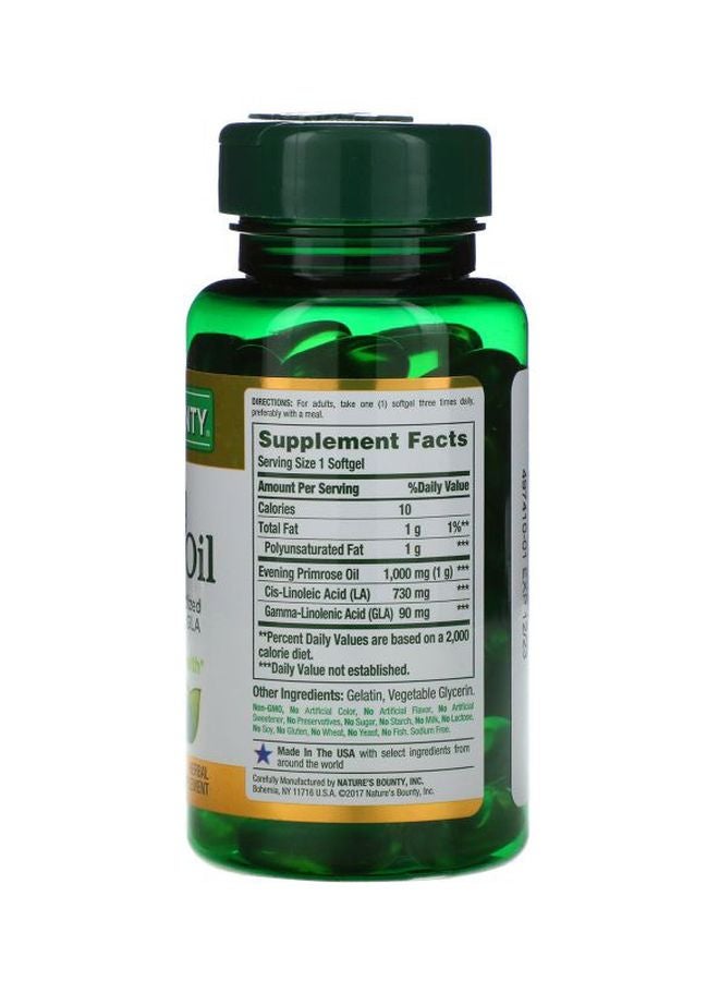 Pack Of 2 Evening Primrose Oil 1000mg Herbal Supplement - 60 Capsule