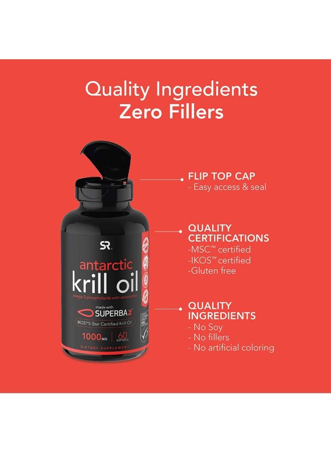 Antarctic Krill Oil 1000mg- 60 Softgels